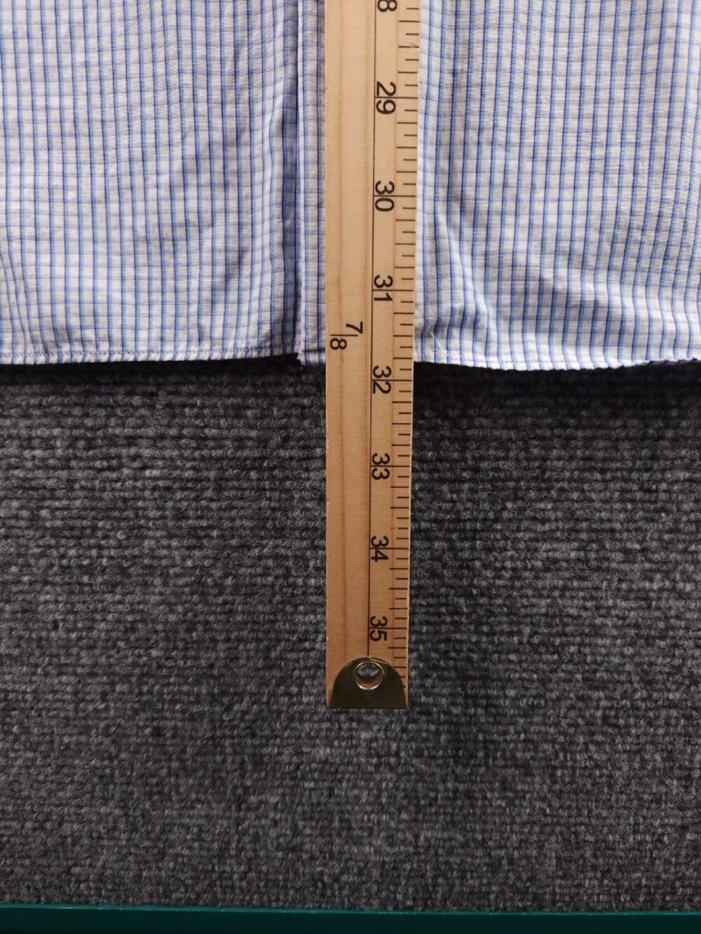 Armani Collezioni Check 18 Cotton Blue Mens Pocket Button Up Elegant Long Sleeve - Picture 12 of 16